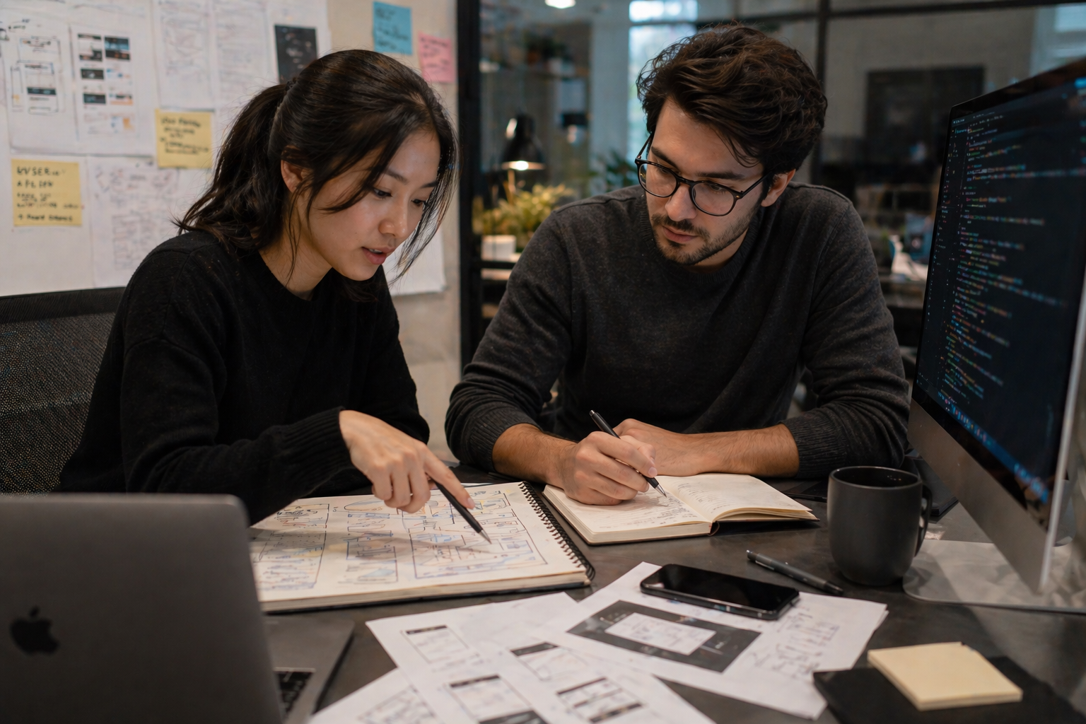 Design and build together illustrative scene